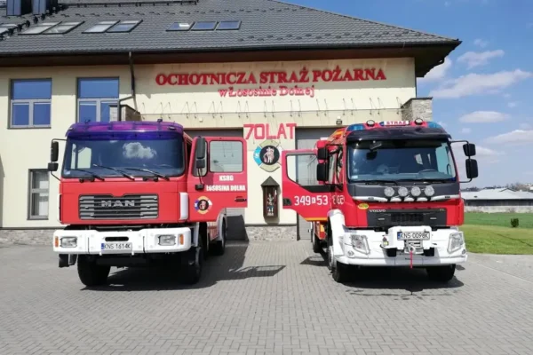OSP Łososina Dolna uratowała kota z drzewa
