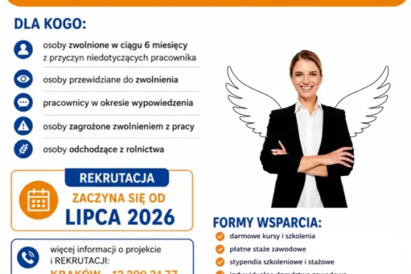 Rusza „Rozwiń Skrzydła 2.0” – bezpłatne wsparcie dla mieszkańców Małopolski