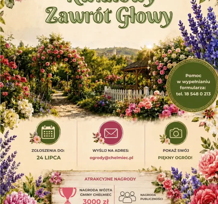 Konkurs „Kwiatowy Zawrót Głowy 2026” przedłużony – nagroda 3000 zł czeka