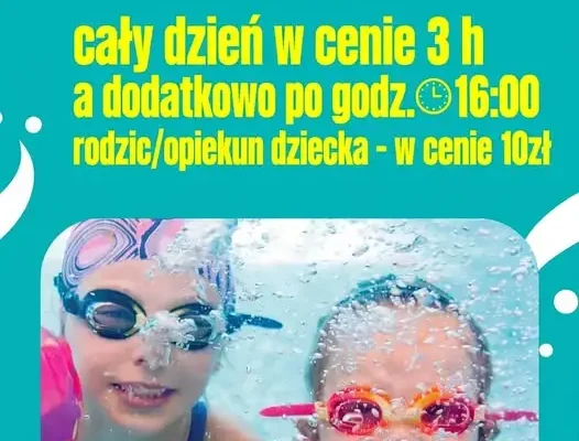 Promocja na basenie: cały dzień pływania w cenie 3h