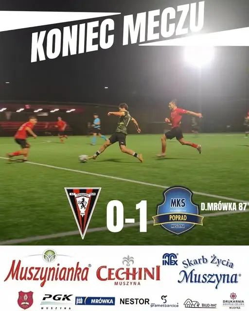 Poprad Muszyna wygrywa z PCimianką 1-0 po emocjonującym meczu