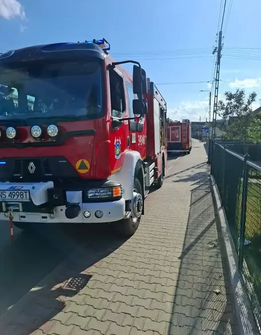 Pożar sadzy w Podegrodziu – strażacy w akcji