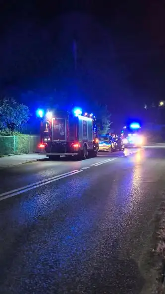 Poważny wypadek w Podegrodziu – zderzenie dwóch pojazdów