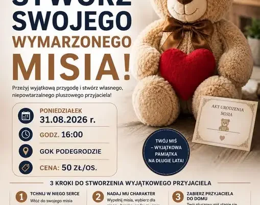 Warsztaty tworzenia misiów w Podegrodziu – każdy pluszak będzie niepowtarzalny