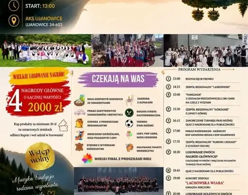 Lachowskie Spotkanie Rodzin w Ujanowicach – piknik pełen tradycji i muzyki już 30 sierpnia