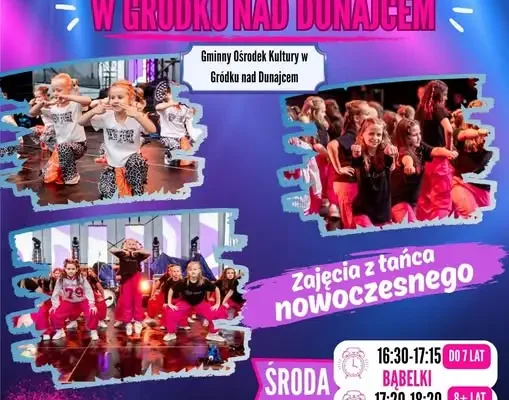 Zapraszamy na zajęcia tańca nowoczesnego 2B Dance w GOK Gródek nad Dunajcem