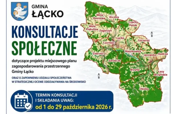 Konsultacje społeczne w Łącku: mieszkańcy mogą wypowiedzieć się o planie zagospodarowania przestrzennego