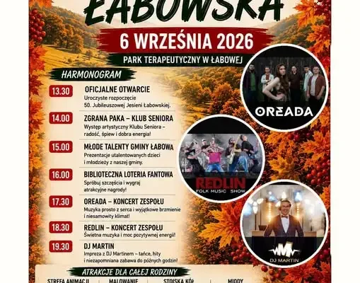 50. Jubileuszowa Jesień Łabowska – wielkie święto gminy już 6 września