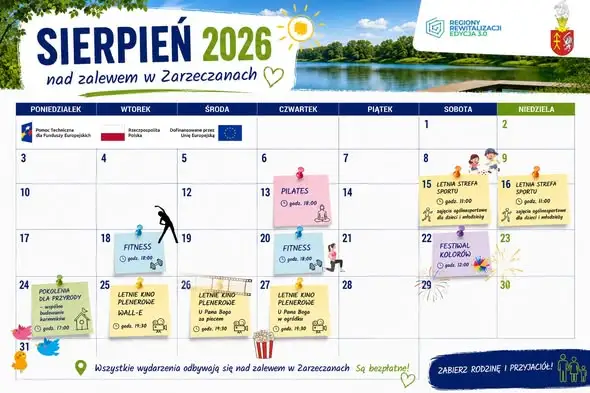 Letnie kino plenerowe nad zalewem w Zarzeczanach – dziś pierwszy seans
