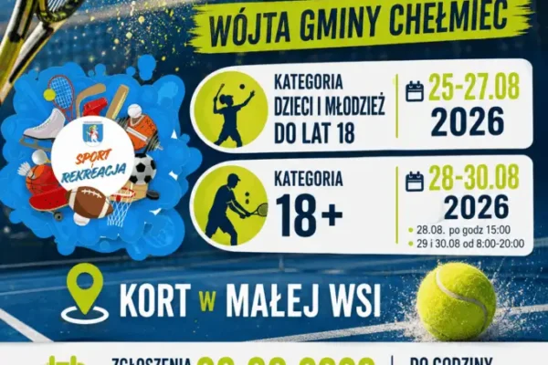 Ruszyły zapisy do jubileuszowego turnieju tenisa w Małej Wsi