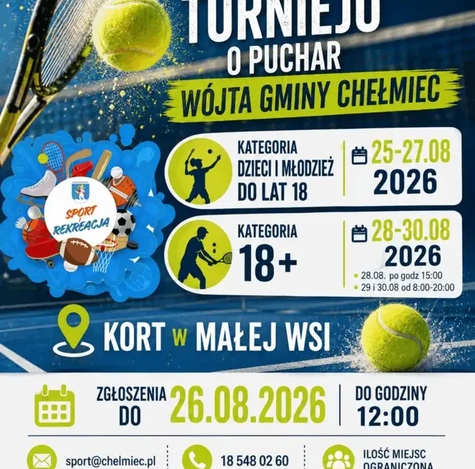 Ruszyły zapisy do jubileuszowego turnieju tenisa w Małej Wsi