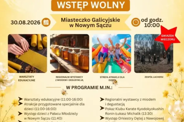 Małopolskie Święto Pszczoły 2026 – pszczelarze z gminy Chełmiec wśród uczestników