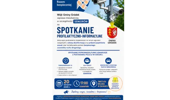 Seniorzy z gminy Gródek dowiedzą się, jak nie dać się oszustom
