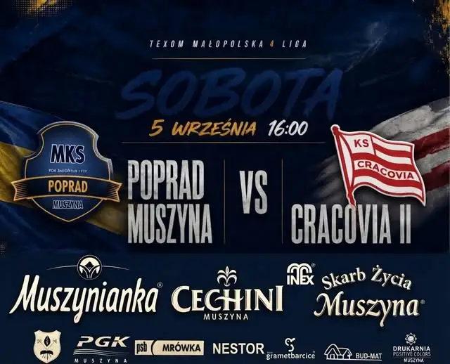 Poprad Muszyna podejmie rezerwy Cracovii w sobotnim meczu 4. ligi