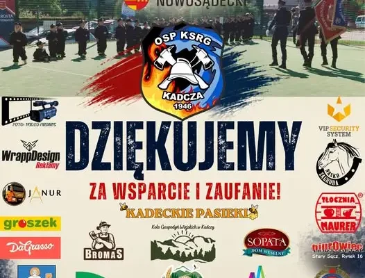 Piknik Strażacki w Kadczy podziękowaniem za wsparcie przy zakupie nowego wozu