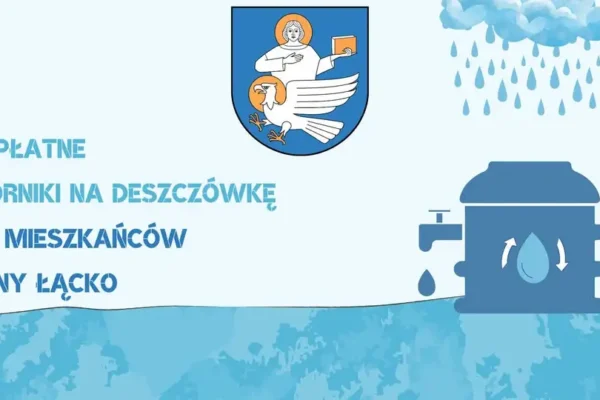 Gmina Łącko ogłasza nabór wniosków o użyczenie zbiorników na deszczówkę