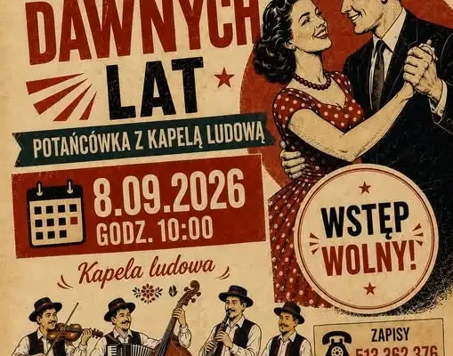 Seniorzy z Podegrodzia zatańczą „Jak za dawnych lat” – spotkanie integracyjne 8 września