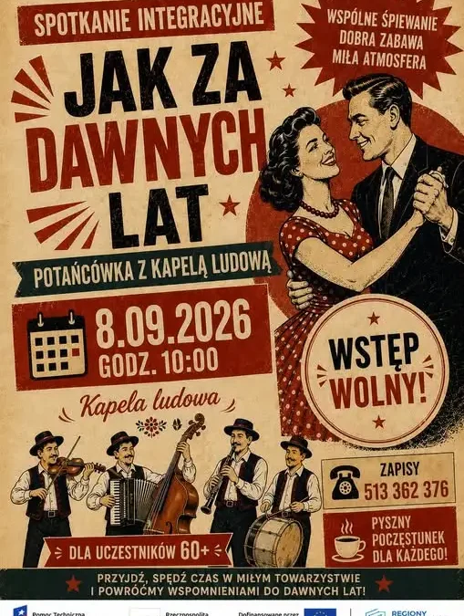 Seniorzy z Podegrodzia zatańczą „Jak za dawnych lat” – spotkanie integracyjne 8 września