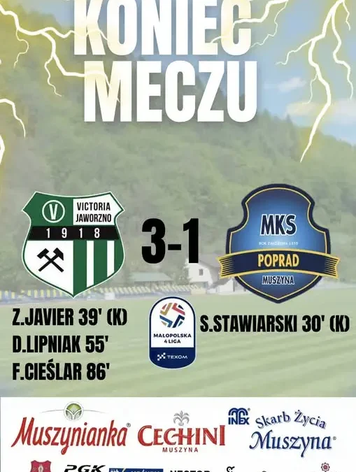 Victoria Jaworzno 3:1 Poprad Muszyna – porażka mimo prowadzenia