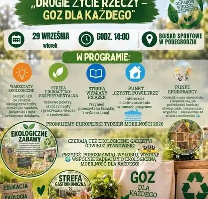 Piknik ekologiczny w Podegrodziu – „Drugie życie rzeczy” już 29 września