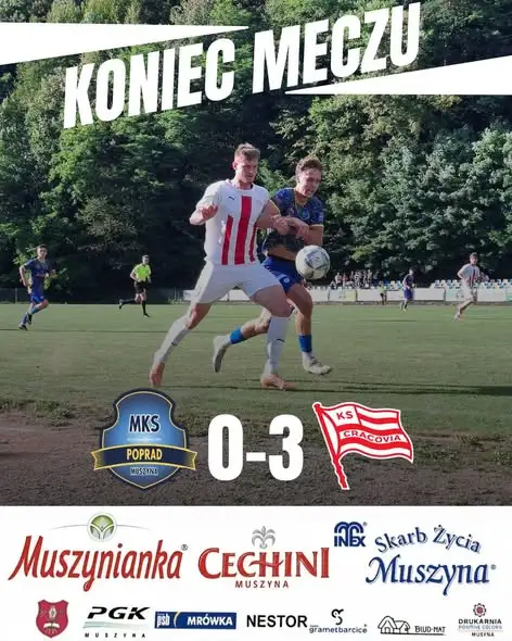 Poprad Muszyna uległ Cracovii II 0:3 w niedzielnym starciu