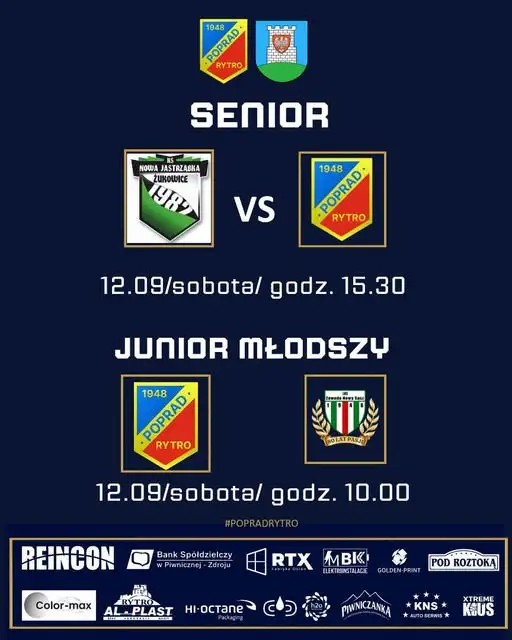 Poprad Rytro: weekend pełen emocji – juniorzy u siebie, seniorzy na wyjeździe