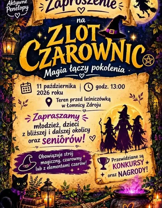 Zlot Czarownic w Łomnicy-Zdroju – Aktywne Penelopy zapraszają 11 października