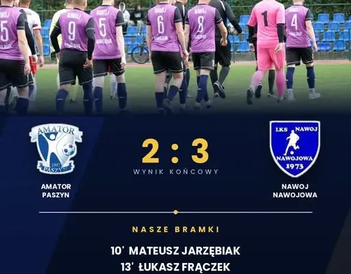 Klasa A: Nawoj Nawojowa wygrał w Paszynie 3:2 po golu w doliczonym czasie