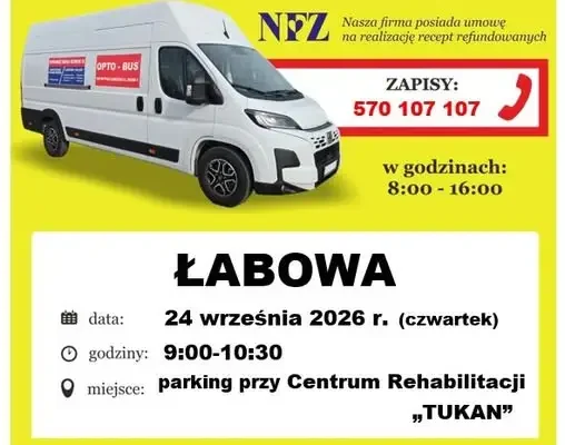 Bezpłatne badania wzroku w Łabowej – Optobus 24 września