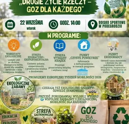 Piknik ekologiczny „Drugie życie rzeczy – GOZ dla każdego” w Podegrodziu