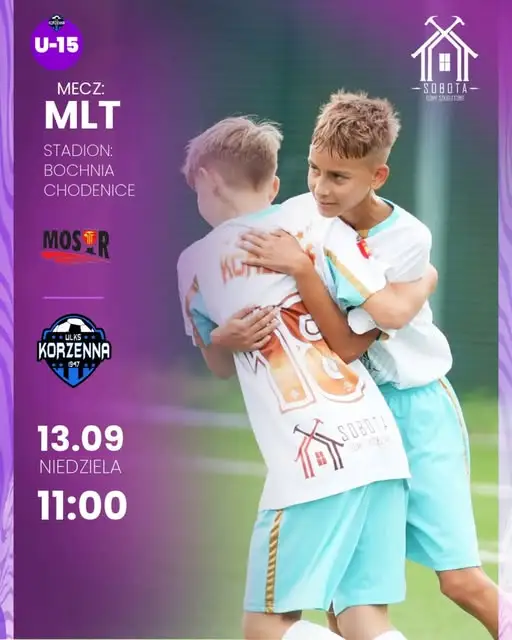 Trampkarze U-15 z Korzennej zagrają w niedzielę z MOSiR Bochnia w Chodenicach