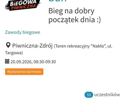 Bieg „Run, coffee & …” w Piwnicznej-Zdroju – zostało tylko 7 miejsc