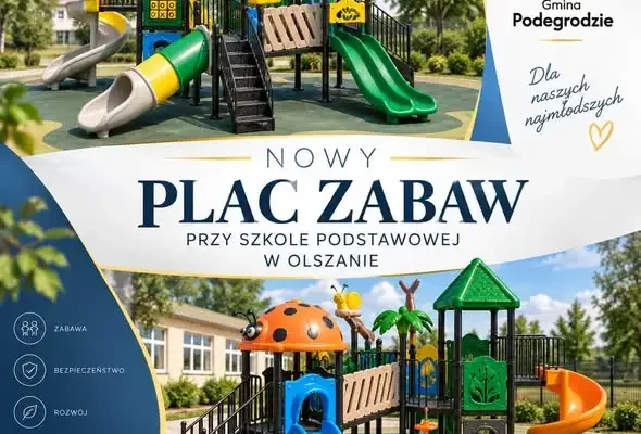 Nowy plac zabaw w Olszanie – rusza budowa przy szkole podstawowej