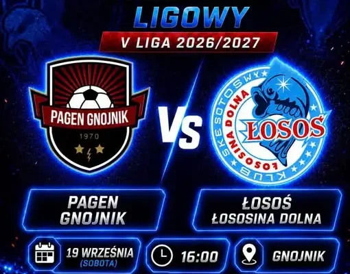 Pagen Gnojnik kontra Łosoś Łososina Dolna – ligowe emocje już w sobotę