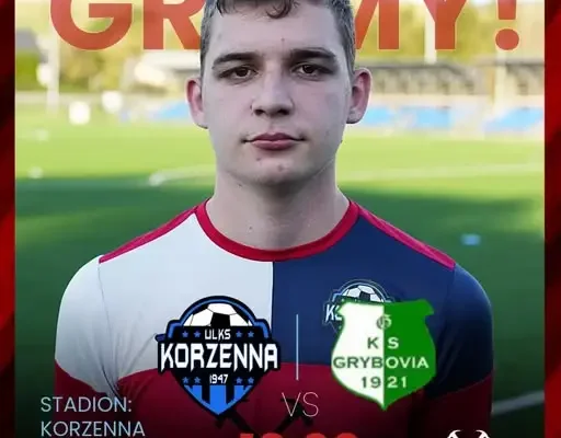 Juniorzy Starsi Korzennej zagrają z Grybovią Grybów w 4. kolejce 1 Ligi Okręgowej
