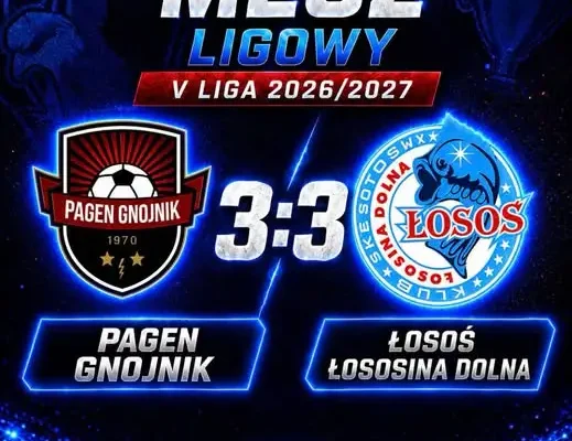 Emocjonujący remis beniaminków. Pagen-Łosoś 3-3 z Gnojnika