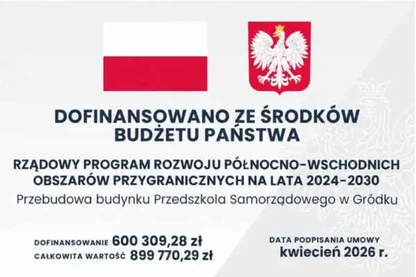 Gródek: dawny USC zmieni się w sale przedszkolne. Inwestycja za blisko 900 tys. zł