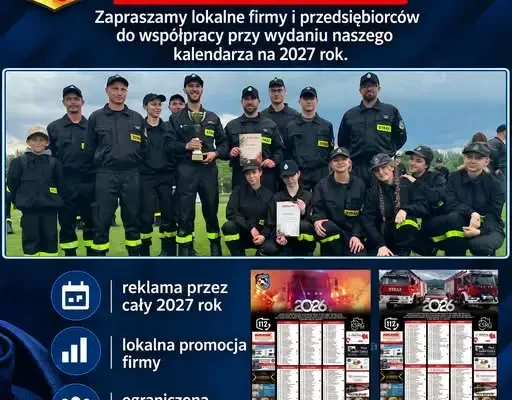 OSP Kadcza szuka firm do kalendarza na 2027 rok