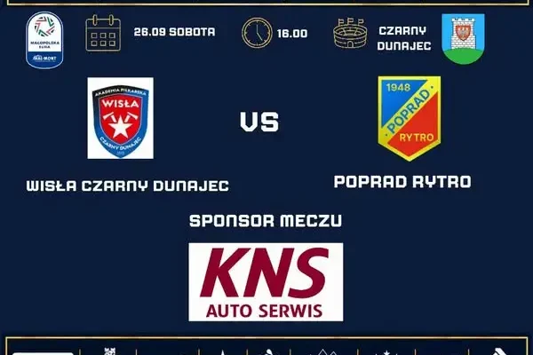 Poprad Rytro zagra w sobotę z liderem – Wisłą Czarny Dunajec