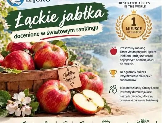 Łąckie jabłka najlepsze na świecie według TasteAtlas
