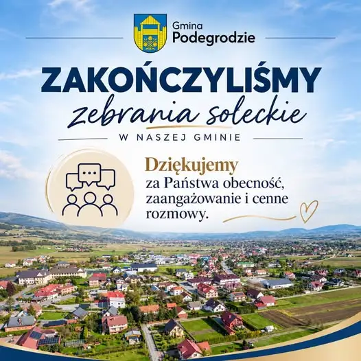 Zakończono cykl zebrań sołeckich w Gminie Podegrodzie