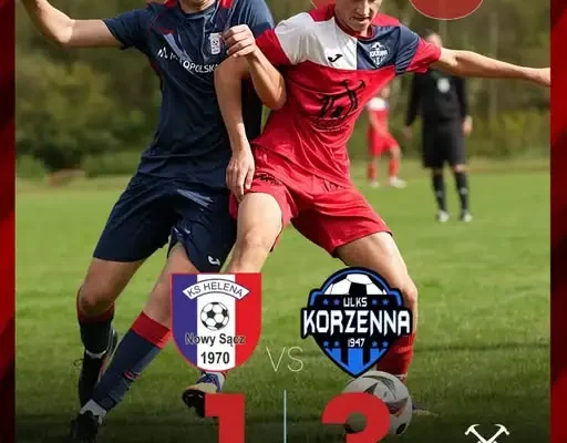 Juniorzy Starsi Korzennej pokonali lidera z Nowego Sącza 3:1