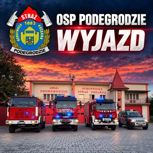 Fałszywy alarm E-call w Juraszowej. Strażacy z Podegrodzia i JRG 2 sprawdzali zgłoszenie