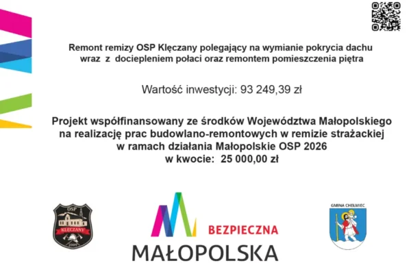 Remiza OSP Klęczany przejdzie gruntowny remont dachu i piętra