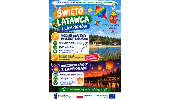 Święto Latawca i spacer z lampionami nad zalewem w Zarzeczanach
