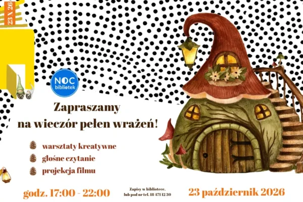 Noc Bibliotek 2026 w Łabowej – wieczór pełen magii już 23 października