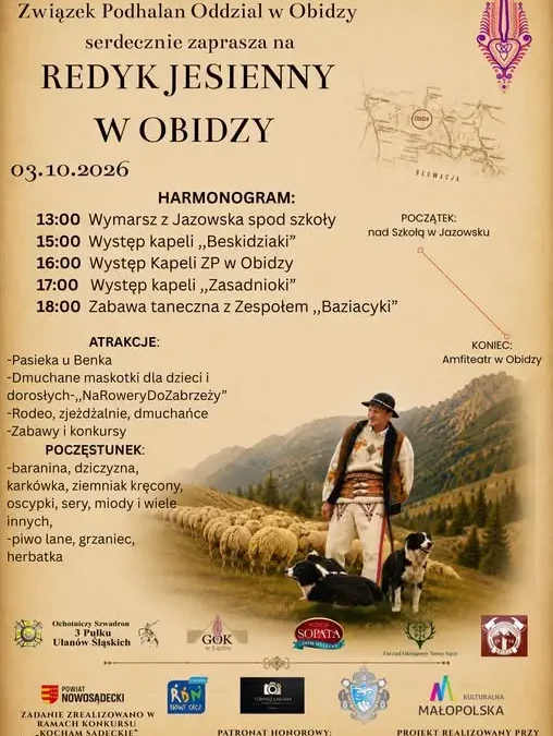 Jesienny Redyk w Obidzy – święto pasterskie pełne muzyki i tradycji
