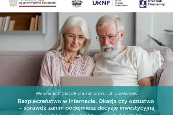 Bezpłatne webinarium dla seniorów o bezpieczeństwie w sieci – zapisy trwają