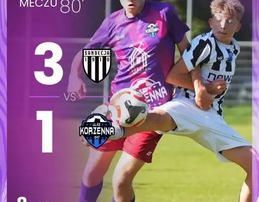 U-15 Korzenna przegrywa w Nowym Sączu z Sandecją II 1:3