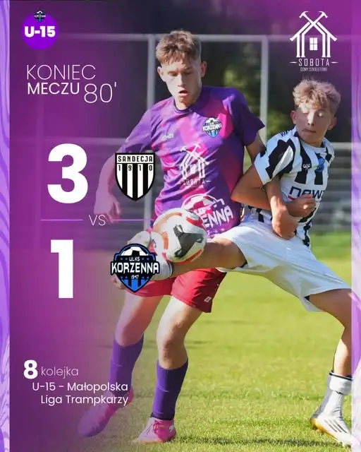 U-15 Korzenna przegrywa w Nowym Sączu z Sandecją II 1:3